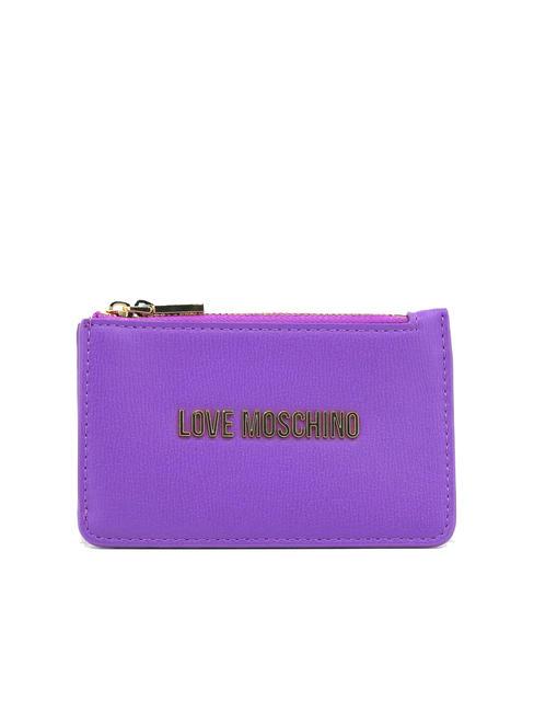 LOVE MOSCHINO BOLD LOVE Flat wallet with zip viola - Women’s Wallets