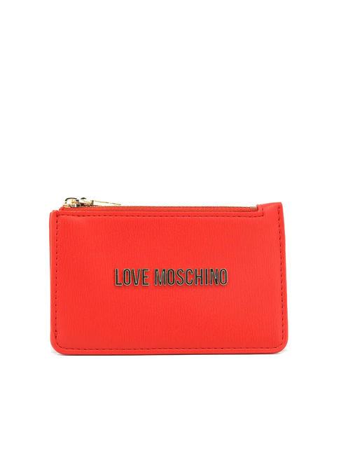 LOVE MOSCHINO BOLD LOVE Flat wallet with zip RED - Women’s Wallets