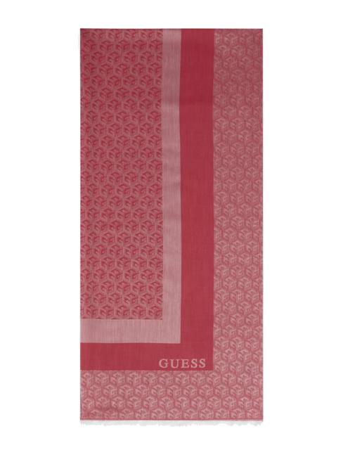 GUESS SILVANA G-cube logo scarf magenta logo - Scarves