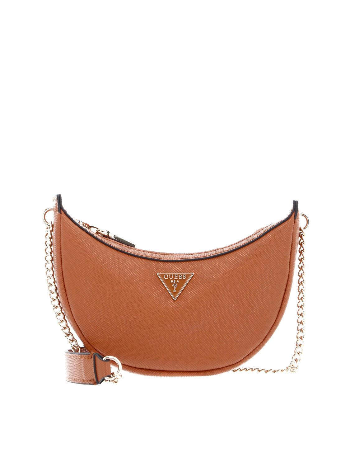 Guess Eco Craig Mini Shoulder Bag Cognac Buy At Outlet Prices