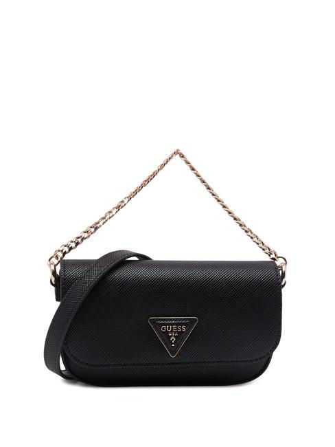 GUESS BRYNLEE Mini shoulder bag with chain handle BLACK - Women’s Bags