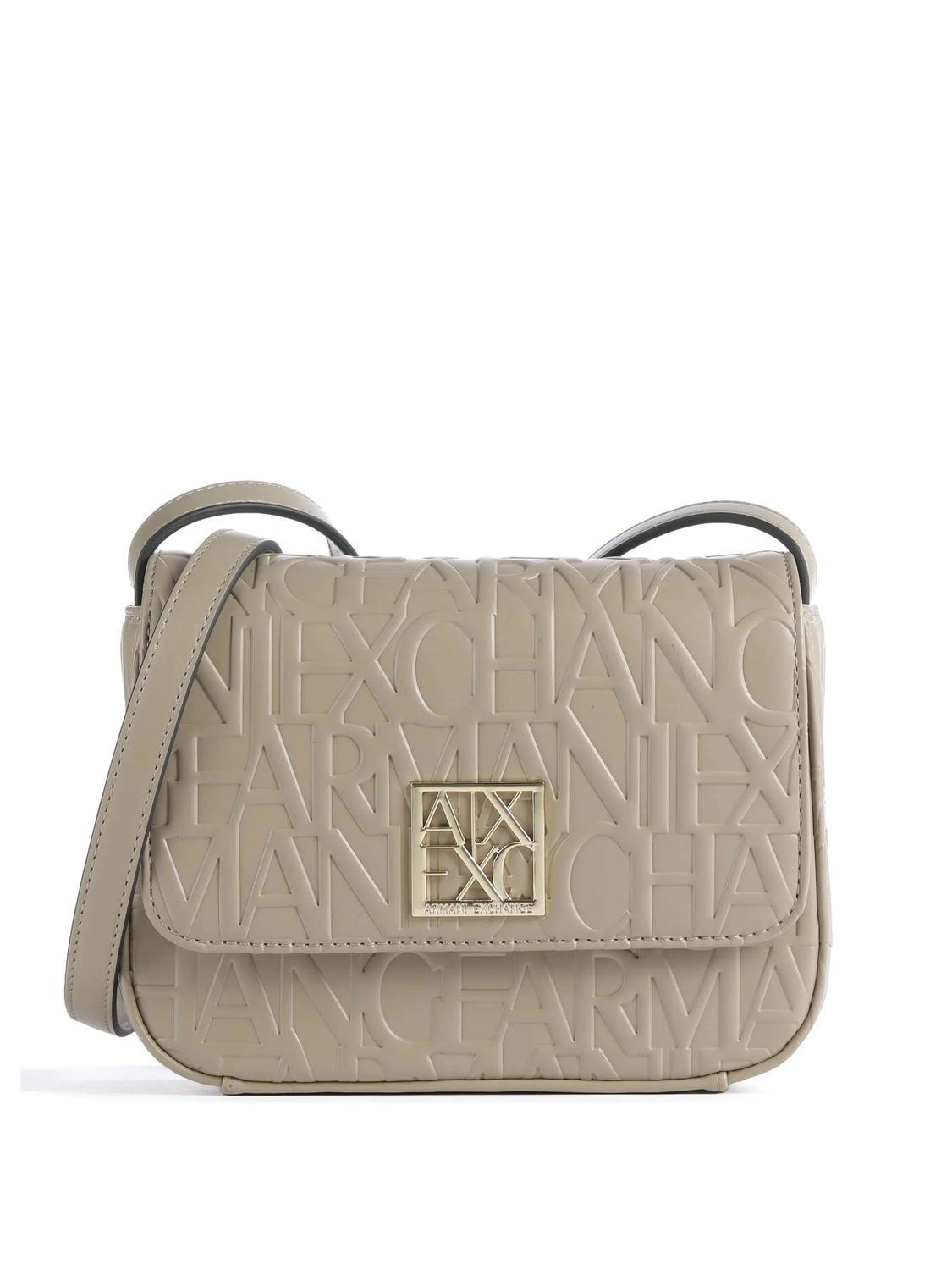 Armani Exchange Logo Embossed Shoulder Bag, Logo Print Internship Buy