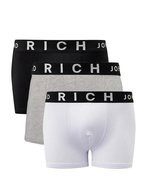JOHN RICHMOND LONDON TRIPACK Set of 3 boxer trunks bk/grey/wh - Men's briefs