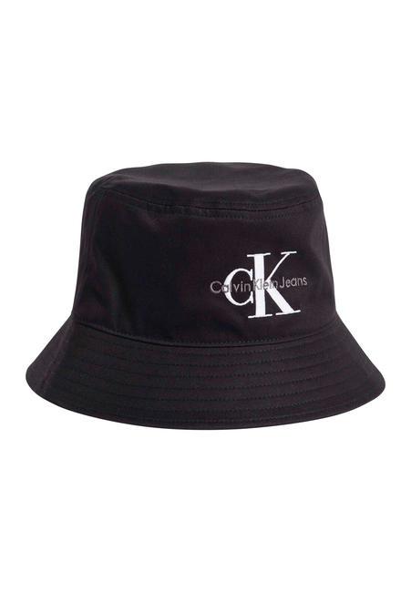 CALVIN KLEIN CK JEANS MONOGRAM BUCKET Cotton hat black - Hats
