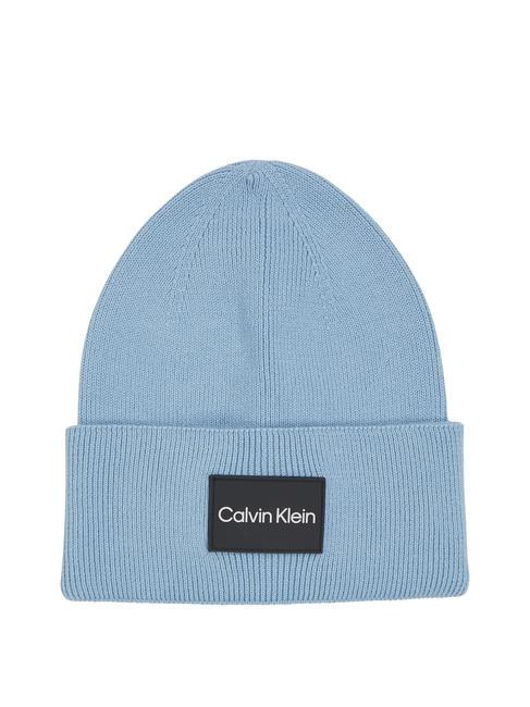 CALVIN KLEIN FINE COTTON RIB Cotton hat tropic blue - Hats