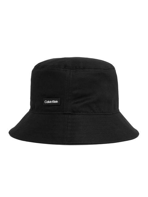 CALVIN KLEIN ESSENTIAL PATCH BUCKET Cotton hat ckblack - Hats