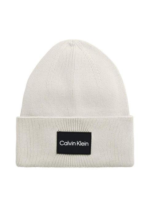 CALVIN KLEIN FINE COTTON RIB Cotton hat dark ecru - Hats