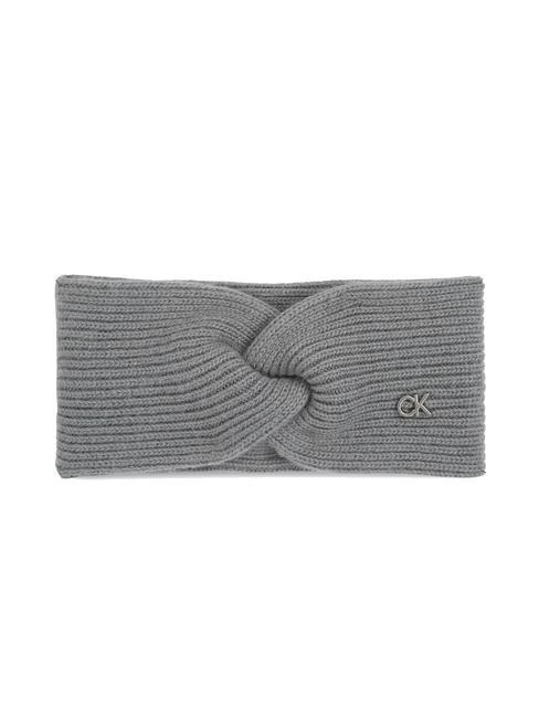 CALVIN KLEIN RE-LOCK TWISTED Wool blend hair band mid gray heather - Hats