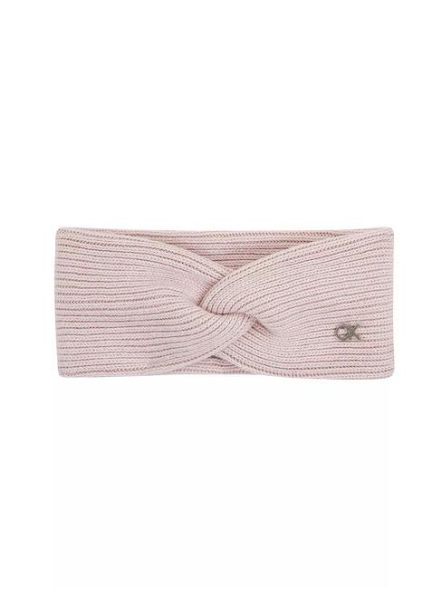 CALVIN KLEIN RE-LOCK TWISTED Wool blend hair band pale mauve - Hats