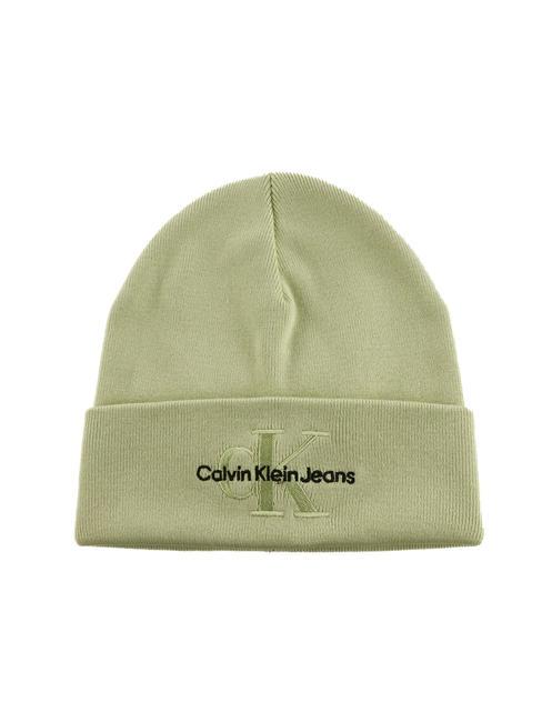 CALVIN KLEIN CK JEANS MONOLOGO EMBRO Cotton hat mint - Hats