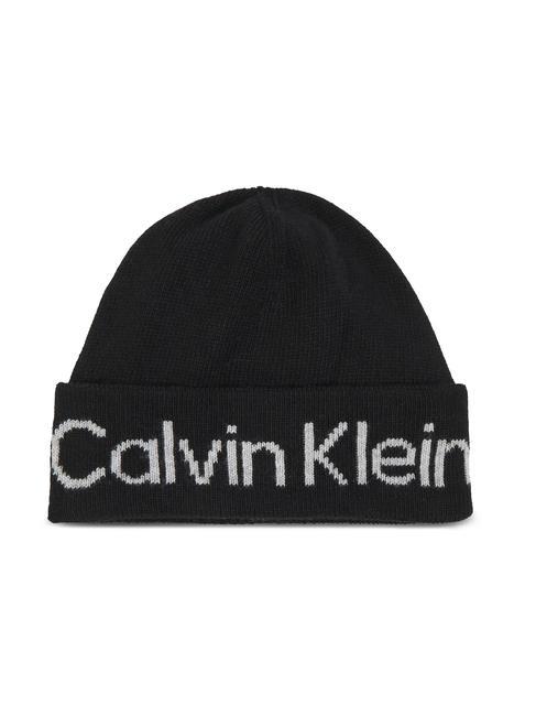 CALVIN KLEIN LOGO REVERSO TONAL Cap with cuff ckblack - Hats