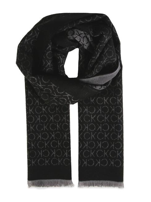 CALVIN KLEIN MONOGRAM WOVEN Jacquard scarf ckblack - Scarves