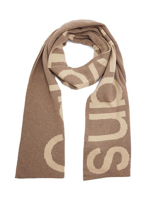 CALVIN KLEIN CK JEANS Maxi logo scarf plaza taupe - Scarves