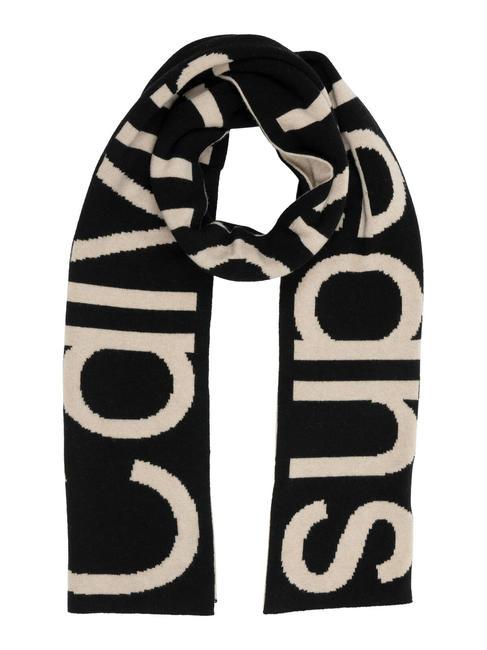 CALVIN KLEIN CK JEANS Maxi logo scarf black - Scarves