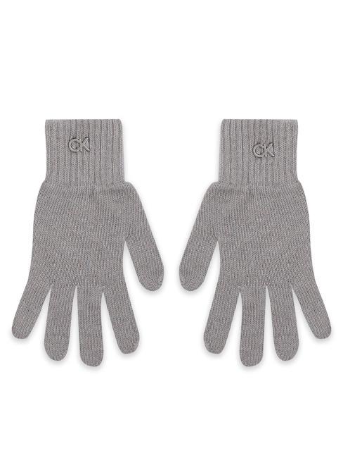 CALVIN KLEIN RE-LOCK KNIT Gloves mid gray heather - Gloves