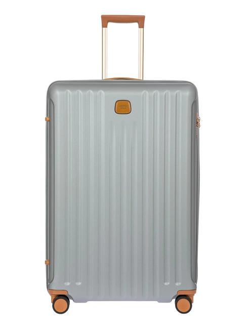 BRIC’S CAPRI Extra large trolley with USB port SILVER - Rigid Trolley Cases