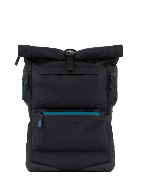 PIQUADRO CORNER 2.0 15.6" PC backpack, with rain cover Black - Laptop backpacks
