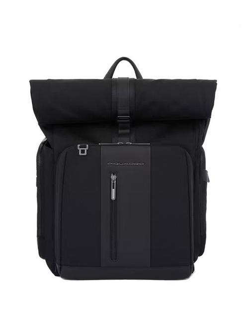 PIQUADRO BRIEF 2 Roll-Up backpack, 15.6" PC holder Black - Laptop backpacks