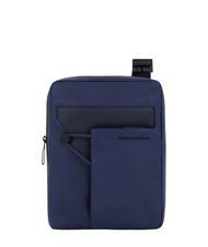 PIQUADRO AYE Leather iPad bag blue - Over-the-shoulder Bags for Men - 1