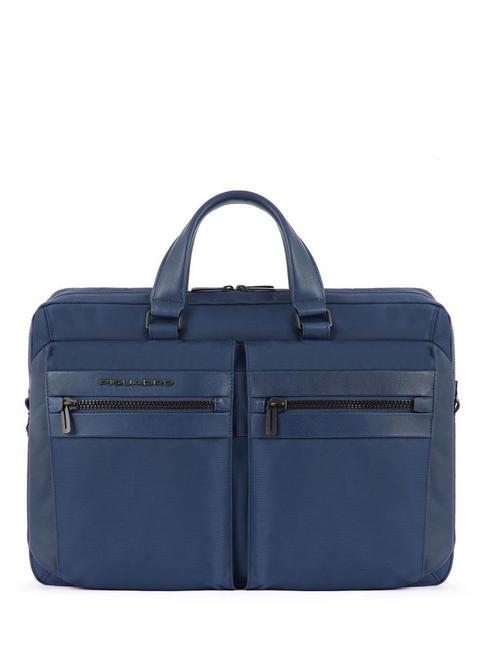 PIQUADRO WOODY 15.6" PC briefcase blue - Work Briefcases