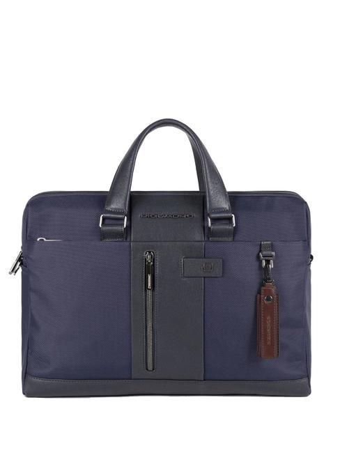 PIQUADRO MODUS RESTYLING Leather briefcase for pc 14 " blue - Work Briefcases