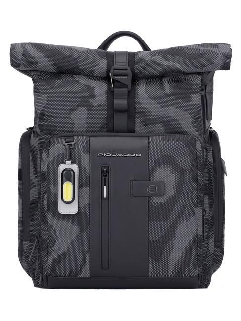 PIQUADRO BRIEF 2 Roll-Up backpack, 15.6" PC holder black - Laptop backpacks