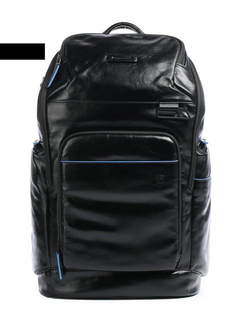 PIQUADRO B2 REVAMP  14" PC backpack, in leather Black - Laptop backpacks