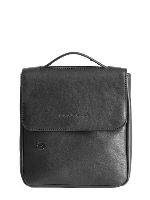 PIQUADRO BLACK SQUARE Leather bag Black - Over-the-shoulder Bags for Men