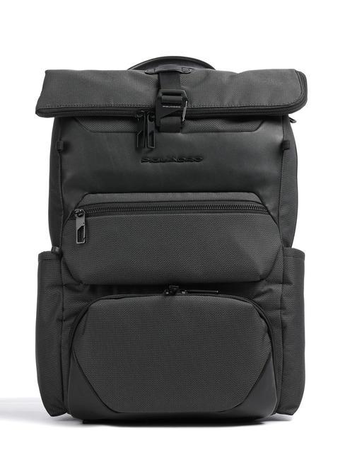 PIQUADRO GIO  RollTop backpack for 14" PC Black - Laptop backpacks