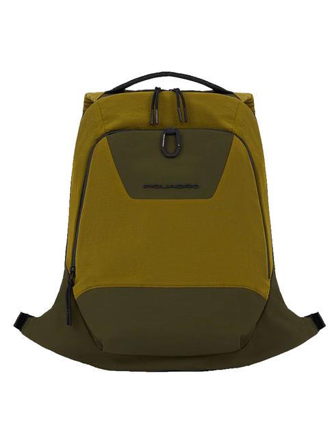 PIQUADRO TITI  14" PC backpack yellow green - Laptop backpacks