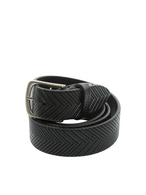 SPALDING NEW YORK BELT Arrow print leather belt black - Belts