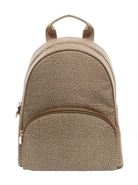 BORBONESE MEDIUM ECO LINE Women's Backpack Beiger sea - Women’s Bags