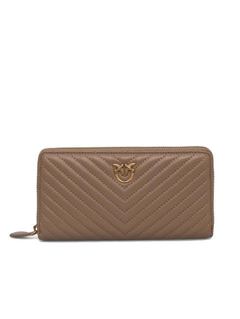 PINKO RYDER Leather wallet ginger biscuit-antique gold - Women’s Wallets