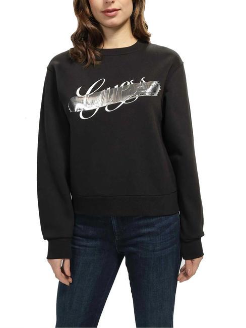 GUESS LOGO Sweatshirt with logo print jetbla - Women's Sweatshirts