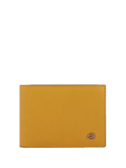 PIQUADRO BLACK SQUARE  Leather wallet Yellow - Men’s Wallets