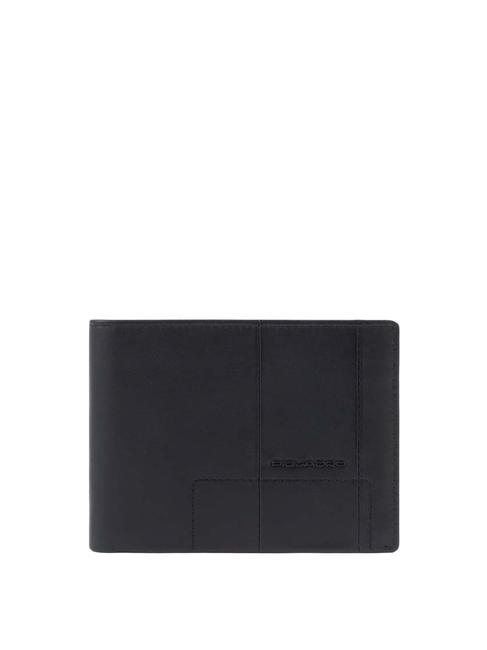 PIQUADRO FINN Leather wallet, with coin purse Black - Men’s Wallets