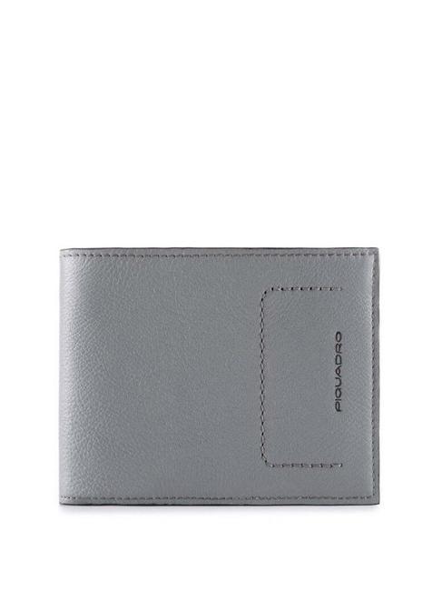 PIQUADRO  DAVID Leather wallet GREY - Men’s Wallets