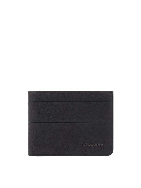 PIQUADRO PAAVO Leather wallet, with coin purse Black - Men’s Wallets