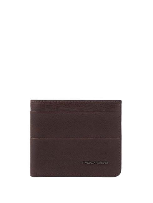 PIQUADRO PAAVO Leather wallet and card holder MORO - Men’s Wallets