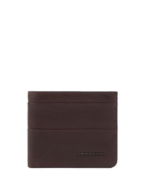 PIQUADRO PAAVO Compact leather wallet MORO - Men’s Wallets