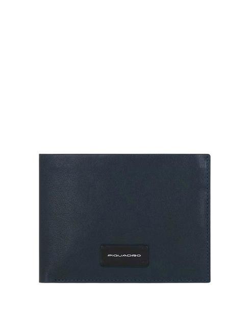PIQUADRO HARPER  Men's leather wallet blue - Men’s Wallets