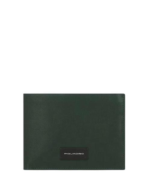 PIQUADRO HARPER  Men's leather wallet GREEN - Men’s Wallets