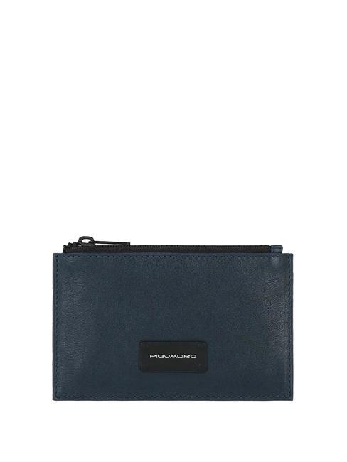 PIQUADRO HARPER Leather wallet pouch blue - Men’s Wallets