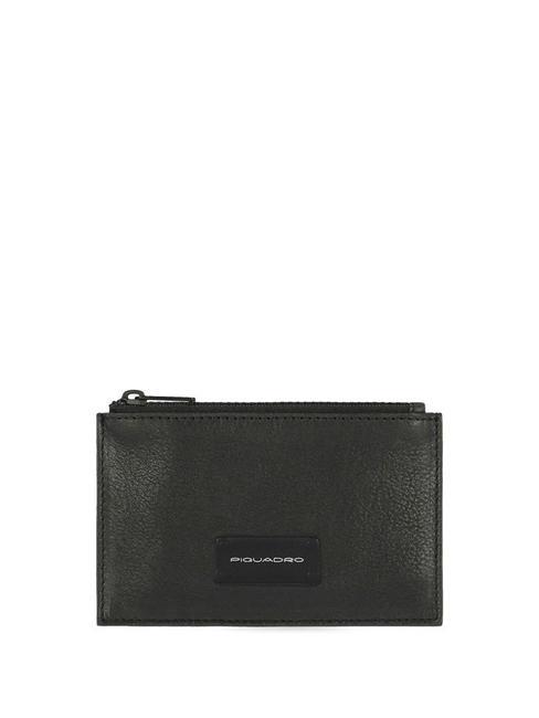 PIQUADRO HARPER Leather wallet pouch Black - Men’s Wallets