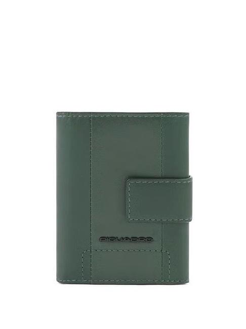 PIQUADRO FINN  Leather wallet GREEN - Men’s Wallets