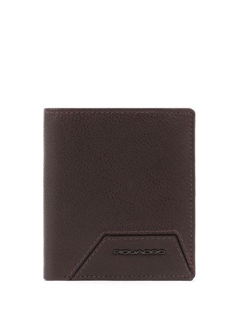 PIQUADRO RHINO  Vertical leather wallet MORO - Men’s Wallets