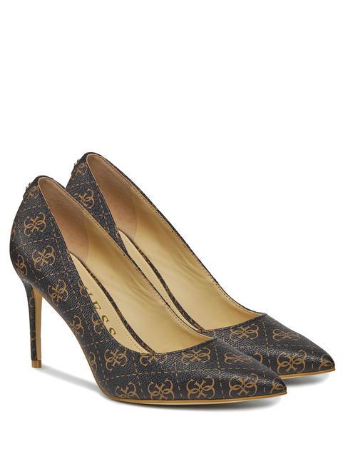 GUESS RICA9 Logo print high pumps brown ocher - Women’s shoes