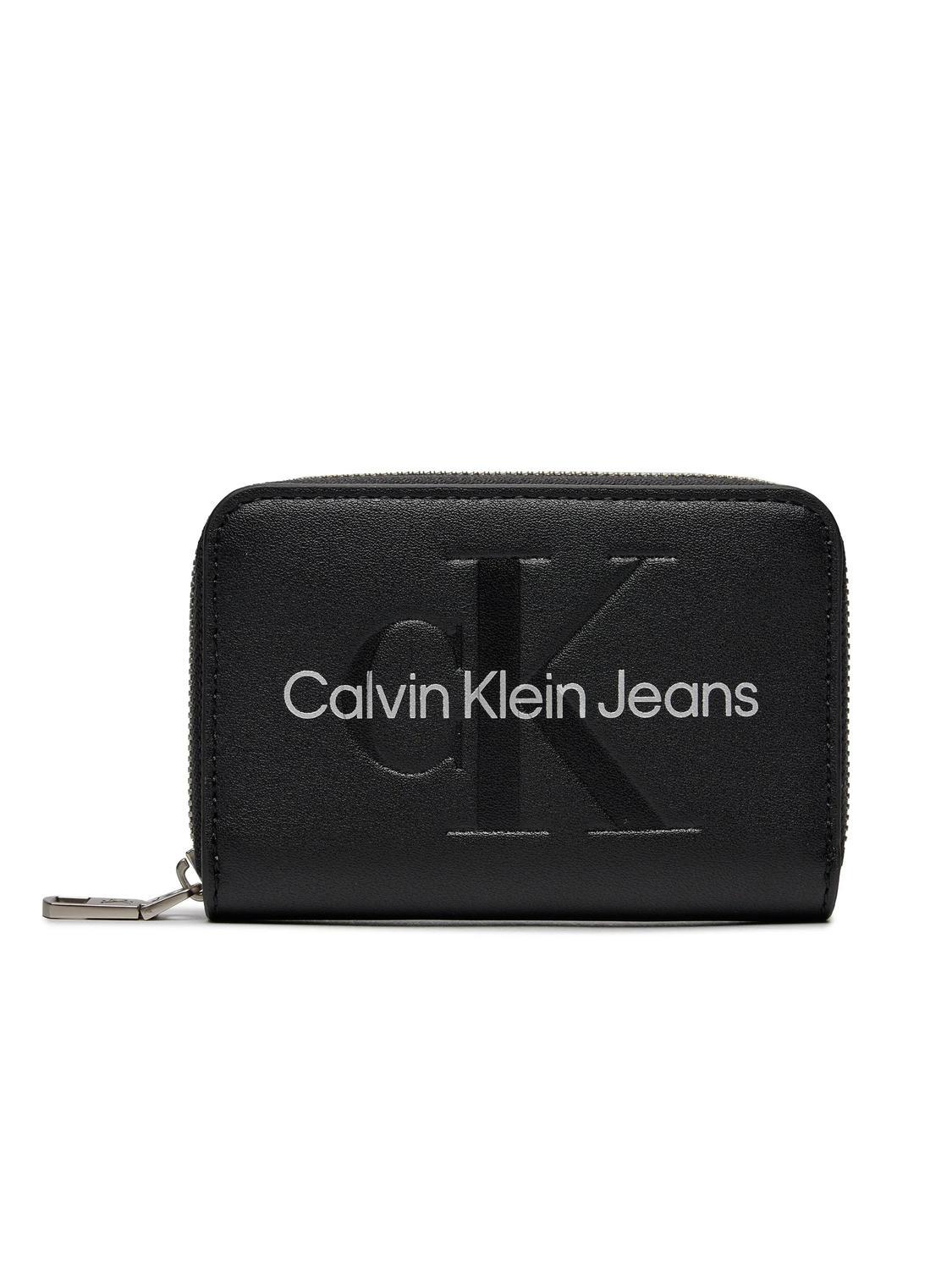Calvin Klein Ck Jeans Sculpted Medium Zip Around Wallet Black