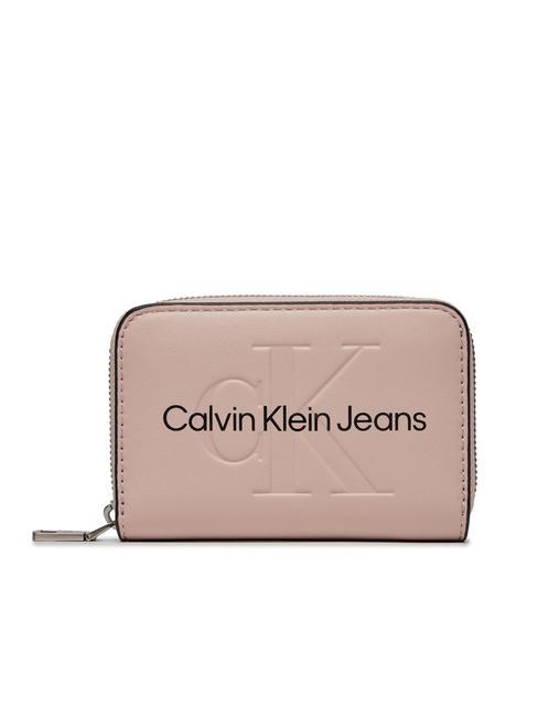 CALVIN KLEIN CK JEANS SCULPTED Medium zip around wallet pale conch shell - Women’s Wallets