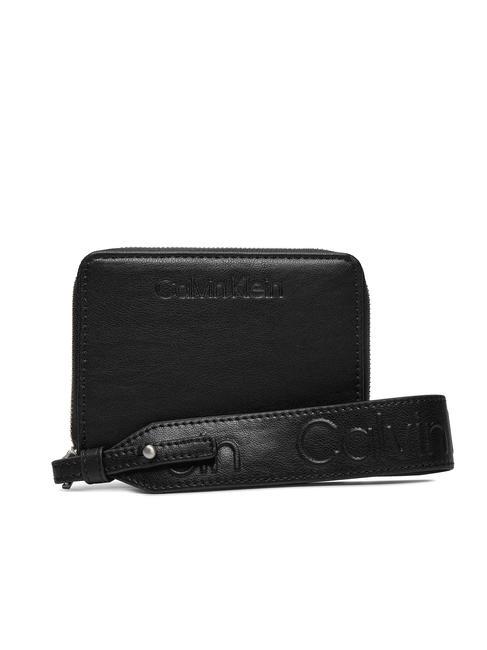 CALVIN KLEIN GRACIE Medium zip around wallet ck black - Women’s Wallets